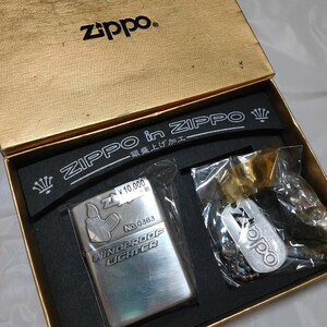 ZIPPO 銀盛り上げ加工 リミテッド 2002年製 展示未使用品