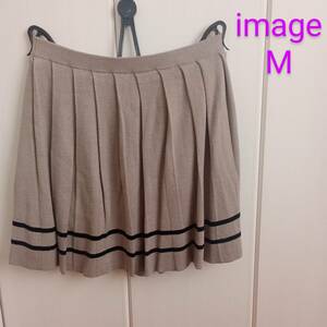 M*image* вязаный юбка в складку * серый серия *femi человек 