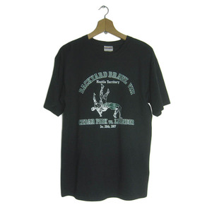 Hanes レスリング プリントTシャツ ティーシャツ ブラック 黒色 メンズ Mサイズ アメリカ輸入古着 USED ユーズド tee tシャツ #n-169