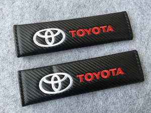 トヨタ TOYOTA シートベルトパッド 2個セット ロゴ刺繍入り ショルダーパッドカバー　ストラップ　安全ベルトパッド　車の肩パッド