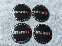 nismo ニスモ 日産 ホイール センターキャップシール 56.5ｍｍ 4枚セット アルミ製 カーステッカー 自動車 ●134番_画像1