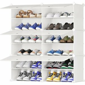 JOISCOPE 2*6 white high capacity .. measures space-saving opening and closing door many layer sneakers shoe rack shoes box 271