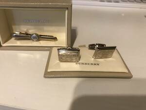 箱付き新品未使用Burberryバーバリーカフス＆ネクタイピン本物￥500から