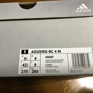 新品 adidas ADIZERO RC4 M 27.5cm メンズ マラソンシューズの画像9