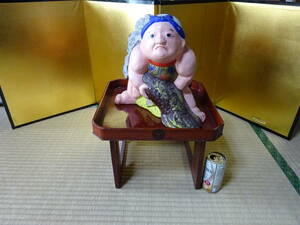 Art hand Auction Kintaro (made of clay) standing with his mouth in a frown, season, Annual Events, Children's Day, May Dolls