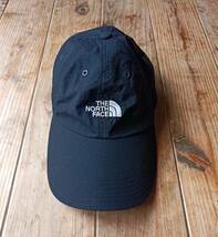 送料無料♪THE NORTH FACE ノースフェイス ロングビルキャップ Long Bill Cap ブラック 黒×白 ナイロン 帽子 アウトドア 美品_画像1