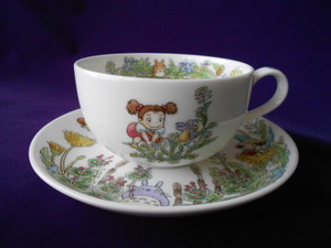  Noritake! * Tonari no Totoro * white tea cup & saucer (....)* new goods black tea .. milk Latte Espresso gift 