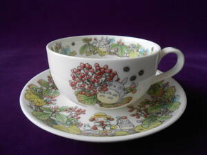  Noritake! * Tonari no Totoro * white tea cup & saucer ( bulrush ..)* new goods .. black tea gift 