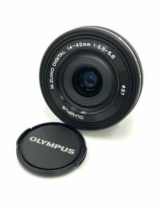 H4-043 OLYMPUS M.ZUIKO DIGITAL ED 14-42mm F3.5-5.6 EZ pancake zoom lens silver present condition 