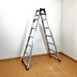4 legs independent flexible type! stair OK!* Alinco [ flexible legs attaching ... wide width ladder combined use stepladder ] stepladder hour 127~157cm/ ladder hour 3m33cm~3m96cm* light weight aluminium 