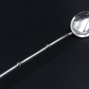 昭和レトロ 純銀スプーン ストロー スターリングシルバー シルバー刻印 銀製 カラトリー テーブルウェア 銀器 925の画像3