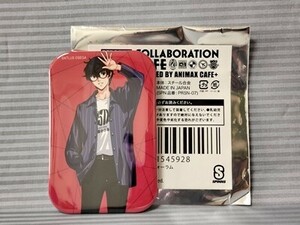 ペルソナ25周年記念 Animax Cafe+限定 缶バッジ 男主人公 雨宮 蓮 ペルソナ5 P5 PERSONA2 3 4