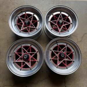 SSR スターシャーク　14インチ　4本セット　F6.5J R7.0J 114.3 4H ハブ径69mm オフセット不明　0に近いと思います　当時物　旧車　