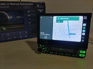 ワイヤレスCarplay Androidauto対応 1DIN インダッシュナビ　国内FM podofo