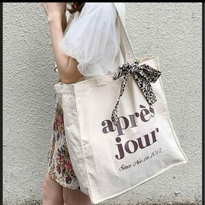 【新品】apres joir スカーフ付キャンバスバッグ