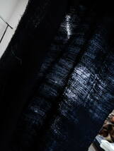 ＜銀の斧＞手織り木綿生地・横糸手紡ぎ糸・藍染・約2.7m・変わり織・タイ北部農家の女性の手仕事_画像6