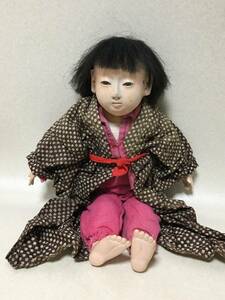 [C35] old ichimatsu doll hug me doll total length 40.5cm antique 