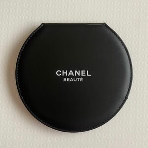 シャネル ミラー ノベルティ 黒 ブラック 鏡 非売品 CHANEL ロゴ 新品 レア 限定 送料込み