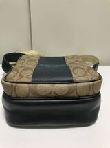 COACH コーチ斜め掛けショルダー バッグ F70078 シグネチャー レザー ポシェットかばん　男女兼用鞄_画像5