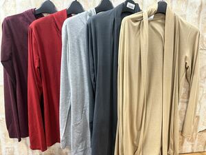 ^162/ unused M size 5 pieces set thin Parker long height cardigan tops outer garment men's gentleman set sale 