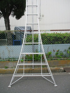 P79/ aluminium tripod gardening ladder stepladder W1250×H3000 folding step ladder work scaffold receipt limitation (pick up) 