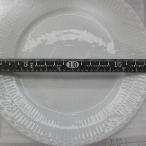 Y841/ROYAL COPENHAGEN ロイヤル コペンハーゲン 19cm ホワイトフルーテッド プレート皿 5枚セット 洋食器 まとめ売りの画像5