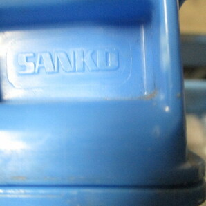 Y863/10個セット サンコー SANKO フタ 一体型 折りたたみ 蓋付 コンテナー オリコン ペタンコ C-30B 40B ブルー まとめ売りの画像7