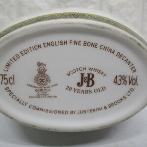 P47/古酒 未開栓 J&B 20年 ロイヤルダントン 陶器 750ml スコッチ ウイスキー 43％ 1.18㎏の画像3