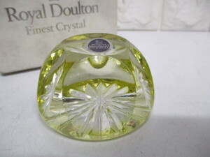 P73/Royal Doulton(ロイヤルドルトン）クリスタル ペーパーウェイト 置物 インテリア 定価8000円