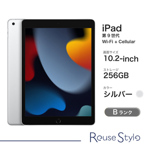 iPad (第9世代) Wi-Fi+Cellularモデル　Bランク　シルバー　256GB　10.2-inch　A2604　2021年モデル