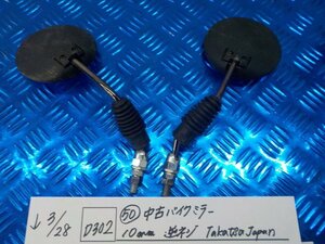 D302●○（50）中古　バイクミラー　10ｍｍ　逆ネジ　TakatsaJapan　タカツ　可倒式　6-3/28（も）