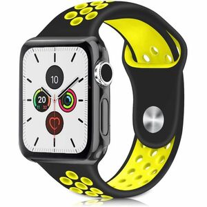 【B27】Apple Watchスポーツバンド38/40/41mm(黒イエロー)