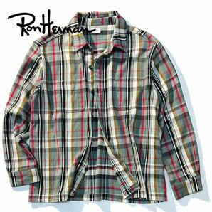 【Ron Herman】PickUp掲載◎!!RHC ロンハーマン 定価3.2万 Heavy Twill Shirts ヘビーツイルチェックシャツ コットンツイル ワークシャツの画像2