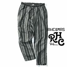 【RHC&MAS】PickUp掲載◎!!RHC ロンハーマン 定価3.1万 Fine Stripe Pants リネンストライプ イージーパンツ リラックスパンツ 日本製_画像2