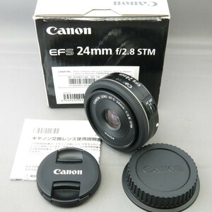 【新品同様】Canonキャノン　キヤノン　EF-S24mmF2.8STM　キヤノンＥＦマウントAPS-Cサイズセンサー用★NO.8184