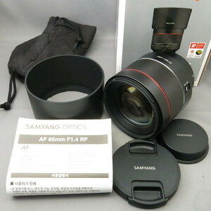 【新品同様】SAMYANGサムヤン　キヤノンRF用AF85mmF1.4RF　CanonキヤノンRFマウント(キャノン）★NO.8187