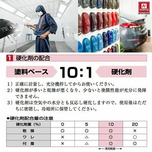 関西ペイント PG80 ♯400 ブラック 2kg セット (シンナー 硬化剤 道具付) 2液 ウレタン 塗料 黒 Z26の画像3