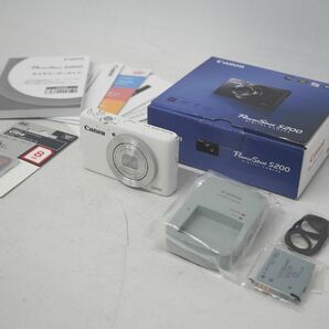 [4-51] 美品 Canon キャノン PowerShot S200 パワーショット PSS200 コンパクトデジタルカメラ 5.2-26.0mm 1:2.0-5.9 ホワイト 箱有 家電の画像3
