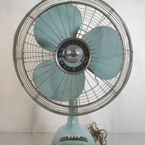 [4-33] HITACHI 日立 扇風機 624-CB 3枚羽根 A.C. DESK FAN C-9601 水色 家電 昭和レトロ アンティーク Antique ヴィンテージ Vintageの画像1