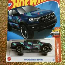 27-43B, '19 FORD RANGER RAPTOR, HKS, ブルー, 2024年Gアソート, 2024G, 24G, 【ホットウィール】ベーシックカー_画像1