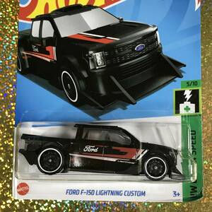 01-37K , FORD F-150 LIGHTNING CUSTOM, ブラック, 【ホットウィール】ベーシックカー