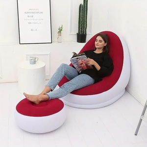 [ reclining ] Lazy inflatable sofa red 