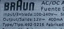 土日クーポンでお得か！ブラウン シェーバー用 Type 492-5216 ACアダプター BRAUN 電源 充電　_画像5