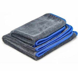マイクロファイバー洗車タオル 超吸水拭き専用カーケア用マイクロファイバー布（50 x 60 cm）計2枚