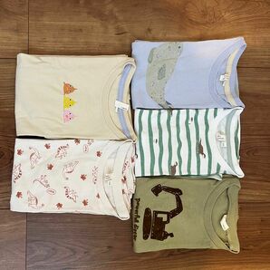 samansa mos2 子供用Ｔシャツ5枚セット　used品　半袖３枚　七分袖1枚　長袖1枚