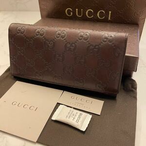 グッチ　GUCCI 財布　長財布　シマレザー　メンズ