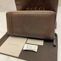 グッチ　GUCCI 財布　長財布　マイクロGG ラウンドファスナー　レディース_画像2