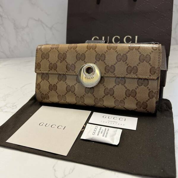 グッチ　GUCCI 財布　長財布　GGキャンバス