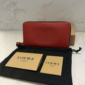  Loewe LOEWE purse long wallet hole gram round fastener men's 