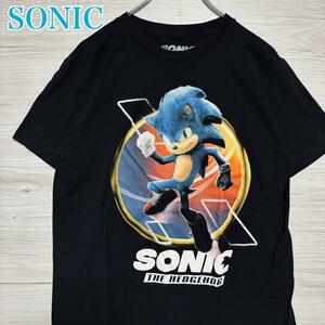 【入手困難】SONIC ソニック　Tシャツ　キャラクター　一点物　レア　半袖　入手困難　アニメ　映画　海外　輸入　ヴィンテージ